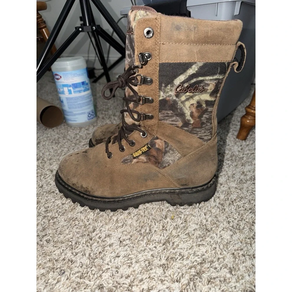 Cabela's Gore-Tex Hunting Boots Size Men's 10 D Thinsulate Ultra Brown Camo